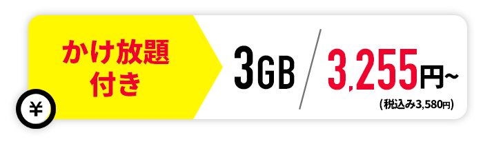 かけ放題付き3GB